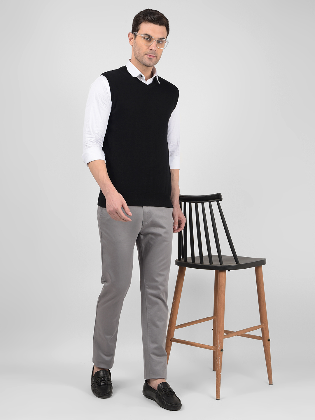 Numero Uno Men Solid Black Sweater